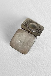 Antique Tiny Square Embossed Silver Treasure Box Selected by MARMALADE