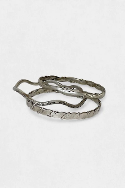 Stack of 3 Vintage Sterling Silver Bangles Selected by MARMALADE