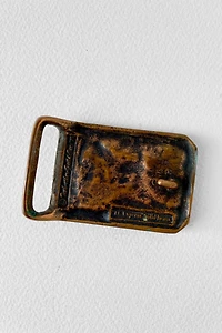 Vintage 70s Solid Brass Steam Locomotive Train Buckle Selected by MARMALADE