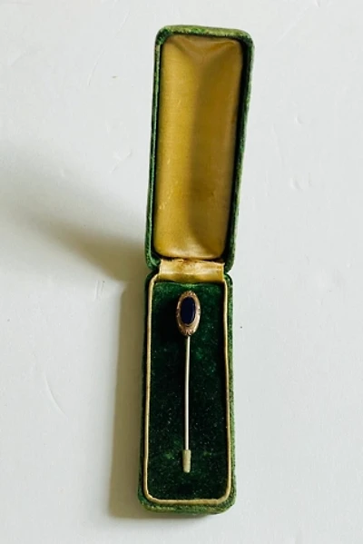 Vintage Stickpin with Blue Stone Selected by FernMercantile