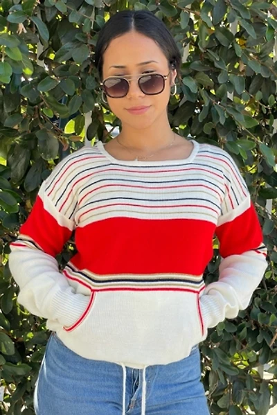 Vintage 1970's Stripped Sweater with Gold Metallic Selected by Fern Metrcantile