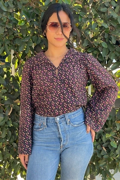 Vintage 1970's Ditzy Floral Boho Blouse Selected by FernMercantile