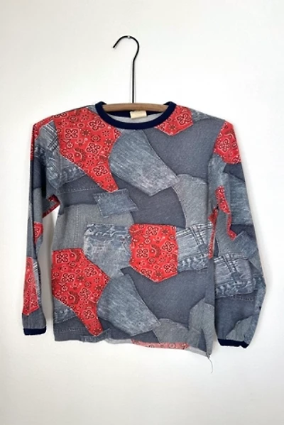 Vintage 1970s Denim and Bandana Photo Print Shirt Selected by Grievous Angel Vintage