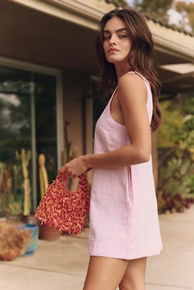 Coral Beaded Clutch