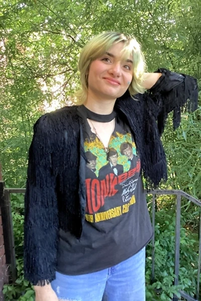 Vintage 1980s Black Fringed Bolero Jacket Selected by Cherry
