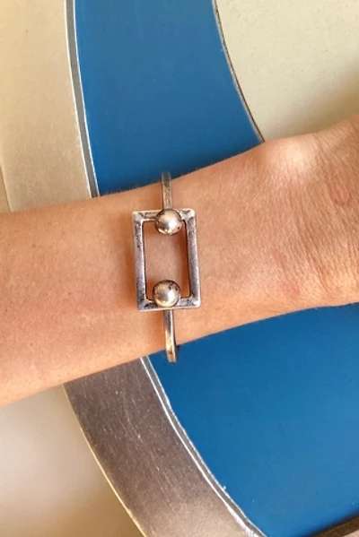 Vintage 1950s Taxco Sterling Silver Modernist Bracelet Selected by Cherry