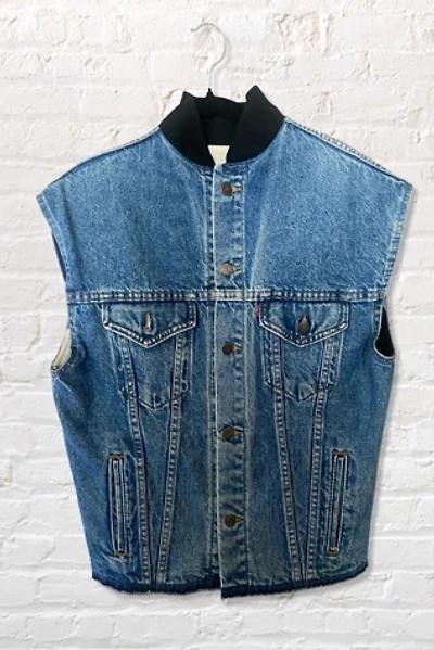 Vintage Levis Cashmere Lined Denim Vest Selected By Ritual Vintage