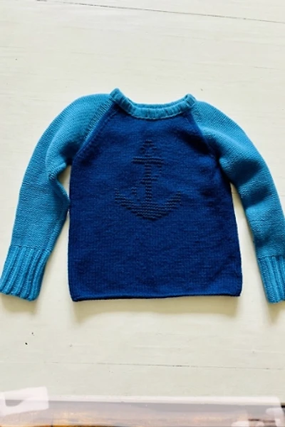 Vintage Hand Knit Anchor Sweater Selected By Atlantic Vintage