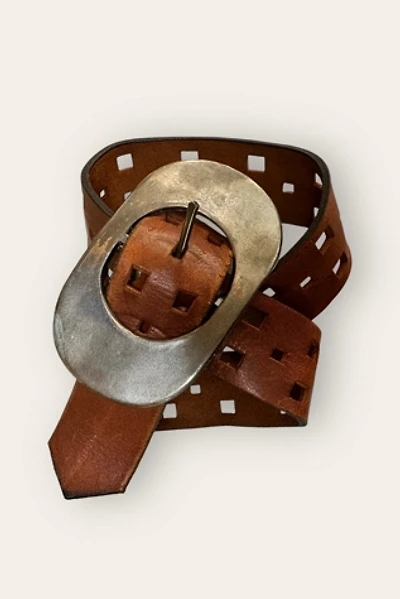 Vintage 1960's Modernist Leather Belt Selected By Afterlife Boutique