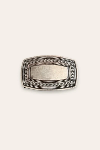 Vintage 1970's Sterling Silver Engraved Belt Buckle Selected By Afterlife Boutique