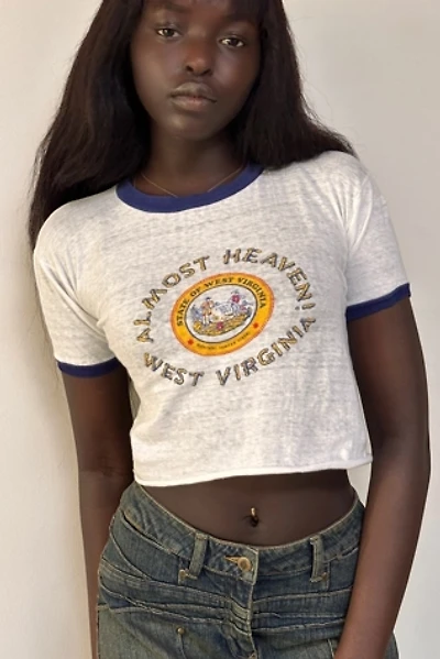 Vintage 1970's Almost Heaven Cropped T-Shirt Selected By Afterlife Boutique