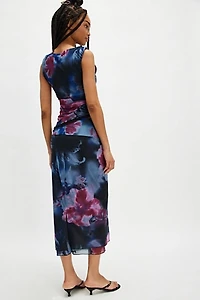 Sunset Mesh Midi Skirt