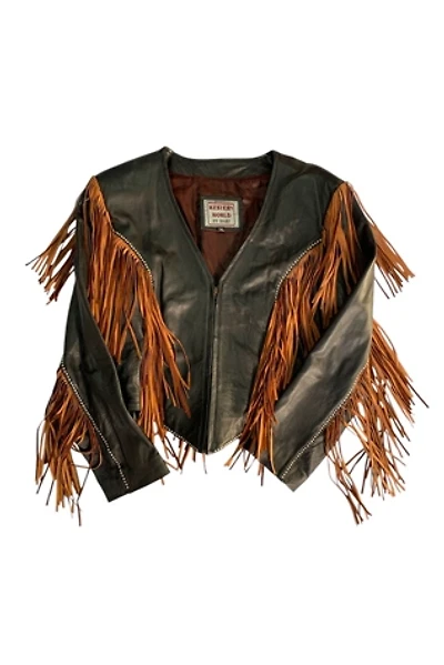Vintage Studded Fringe Leather Jacket Selected by SharpLilTeeth