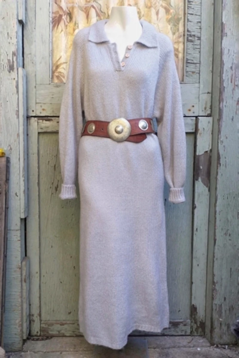 1980's Sweater Knit Maxi Dress Selected Garbage Soup