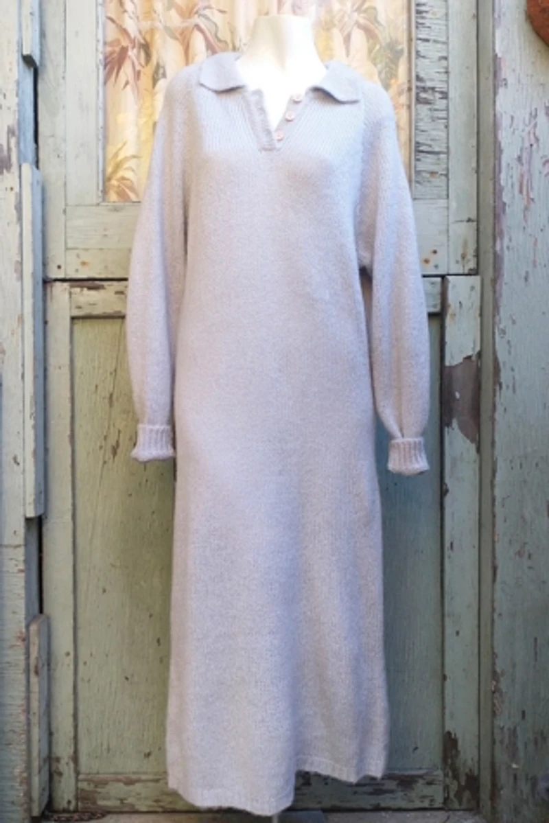 1980's Sweater Knit Maxi Dress Selected Garbage Soup