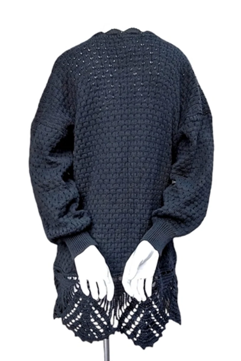 1990's Von Saken Crochet Tunic Sweater Selected by Garbage Soup