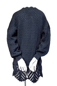 1990's Von Saken Crochet Tunic Sweater Selected by Garbage Soup