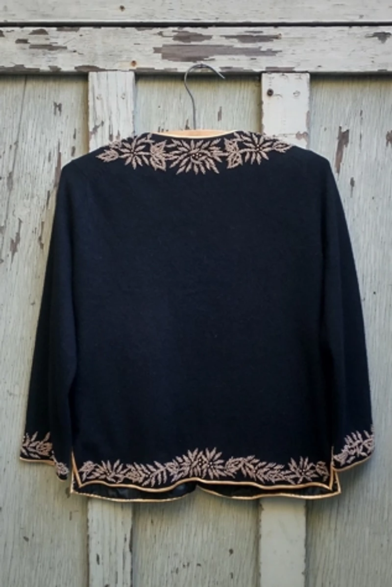 1950's Beaded Lambswool Sweater Selected by Garbage Soup