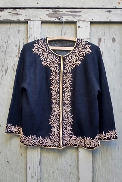 1950's Beaded Lambswool Sweater Selected by Garbage Soup