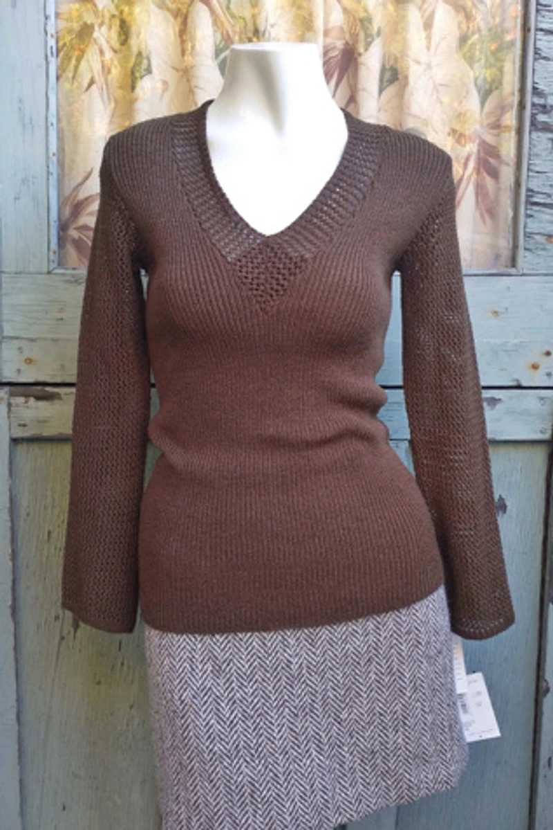 1990's Wool Crochet Knit Sweater Selected by Garbage Soup