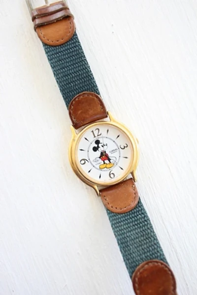 Vintage Mickey Mouse Collectible Leather Watch Selected By Moons + Junes Vintage
