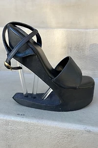 90's Black Acrylic Spike Heels Selected by Wax Plant
