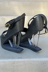 90's Black Acrylic Spike Heels Selected by Wax Plant