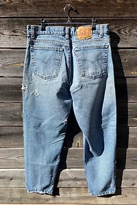 Distressed Light Wash Levi's Jeans Selected by Wax Plant