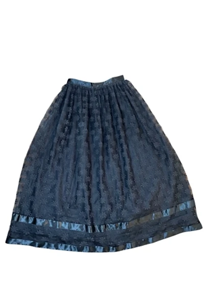 Vintage Black Long Lace Maxi Skirt Selected By Ankh By Racquel