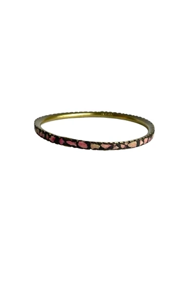 Vintage Inlaid Brass Bangle Bracelet Selected By Ankh By Racquel