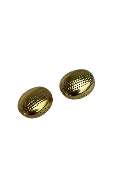 Vintage Large Gold Clip-On Earrings Selected By Ankh By Racquel