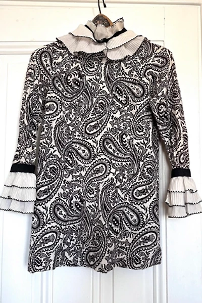 Vintage 60’s Paisley Micro Mini Dress with Ruffle Detail Selected by KA.TL.AK