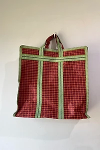 Bode Red & Green Checkered Market Bag Selected by The Curatorial Dept.