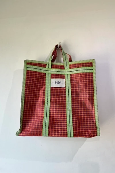 Bode Red & Green Checkered Market Bag Selected by The Curatorial Dept.