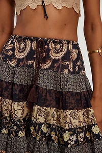 Many Layers Printed Skirt
