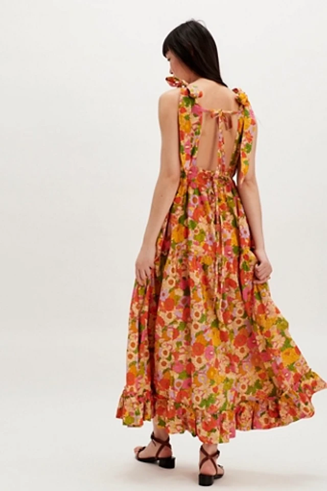 chinese dress ladies Lillie Bali Floral Dress Maxi Dress - Black