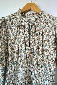 Doen Blue & Orange Floral Everly Dress Selected by The Curatorial Dept.
