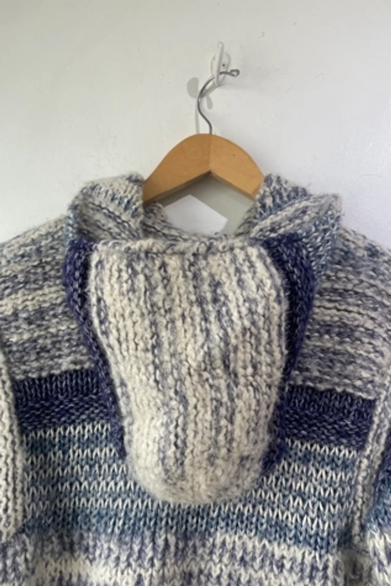 Isabel Marant Etoile Blue Striped Knit Cardigan Selected by The Curatorial Dept.