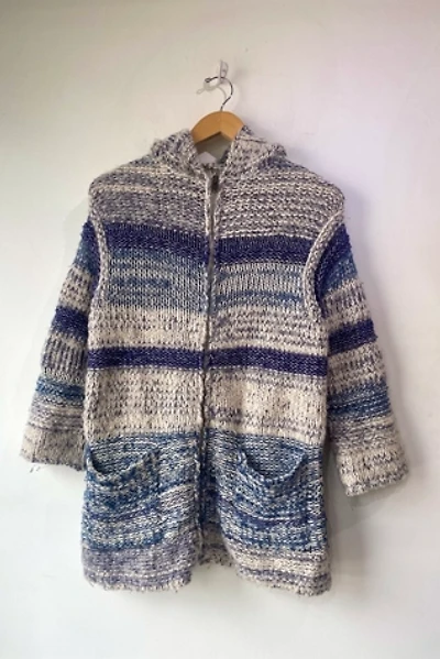 Isabel Marant Etoile Blue Striped Knit Cardigan Selected by The Curatorial Dept.