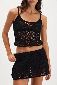 Frankies Bikinis Seaside Crochet Half Slip