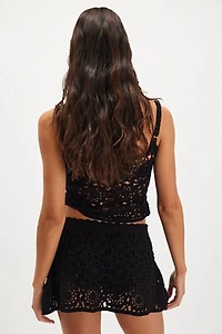 Frankies Bikinis Seaside Crochet Half Slip