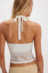 Frankies Bikinis Orchard Crochet Halter Cami