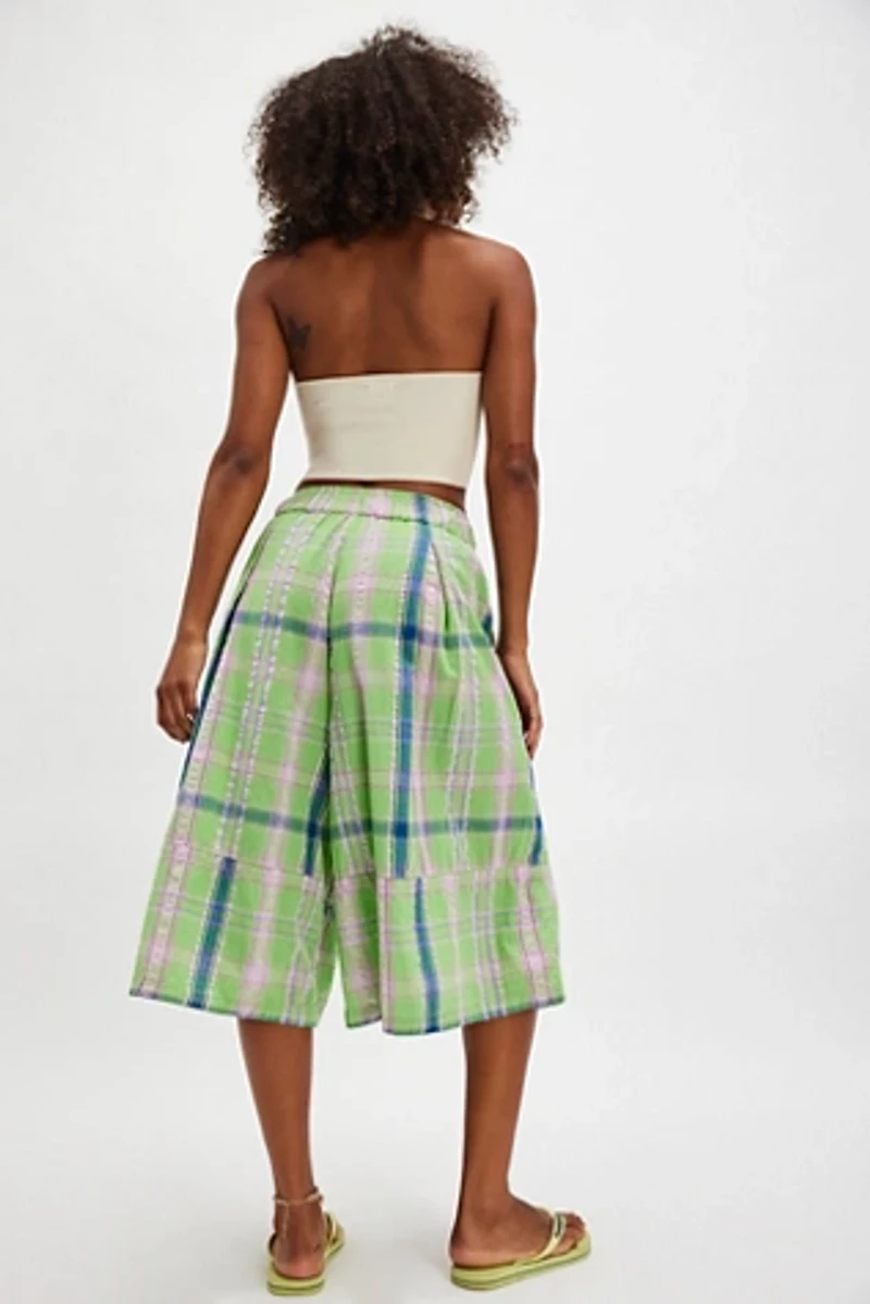 Ivy Cropped Pull-On Culotte Pants