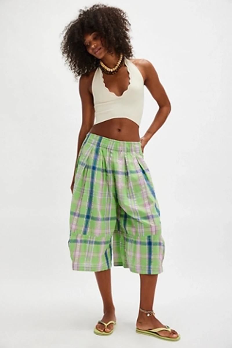 Ivy Cropped Pull-On Culotte Pants