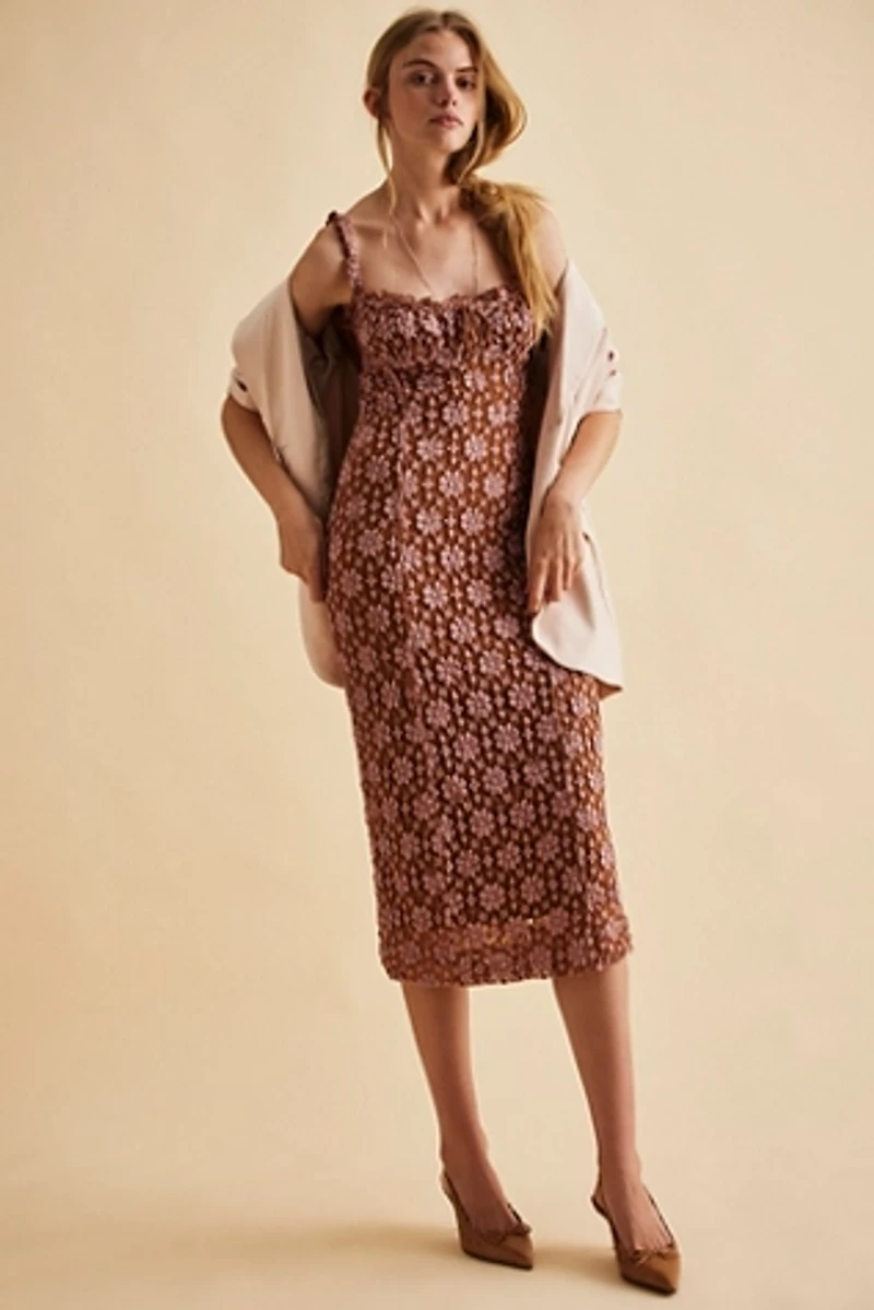 Lucinda Lace Midi Dress