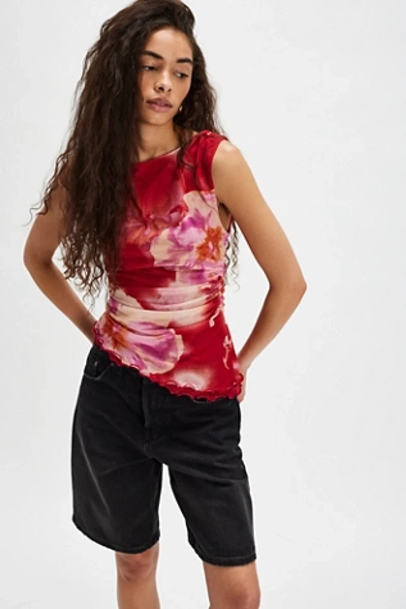 Ash Printed Knit Top