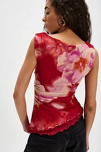 Ash Printed Knit Top