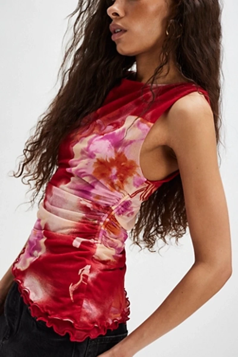 Ash Printed Knit Top