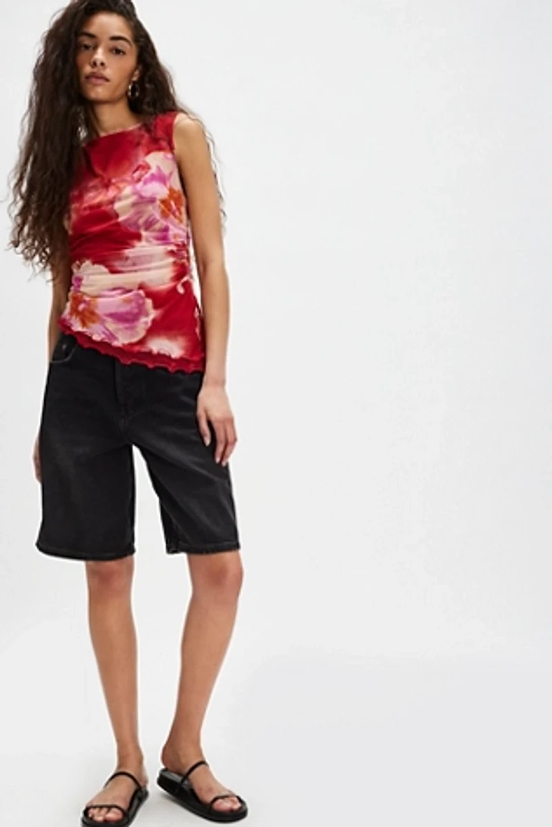 Ash Printed Knit Top