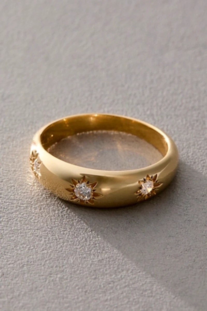 Logan Hollowell Star Set Rounded Ring